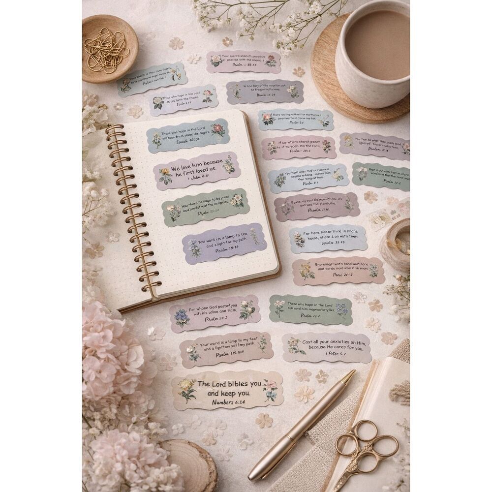 49 Christian Bible Verse Stickers Inspirational Scripture Quotes Scrapbooking